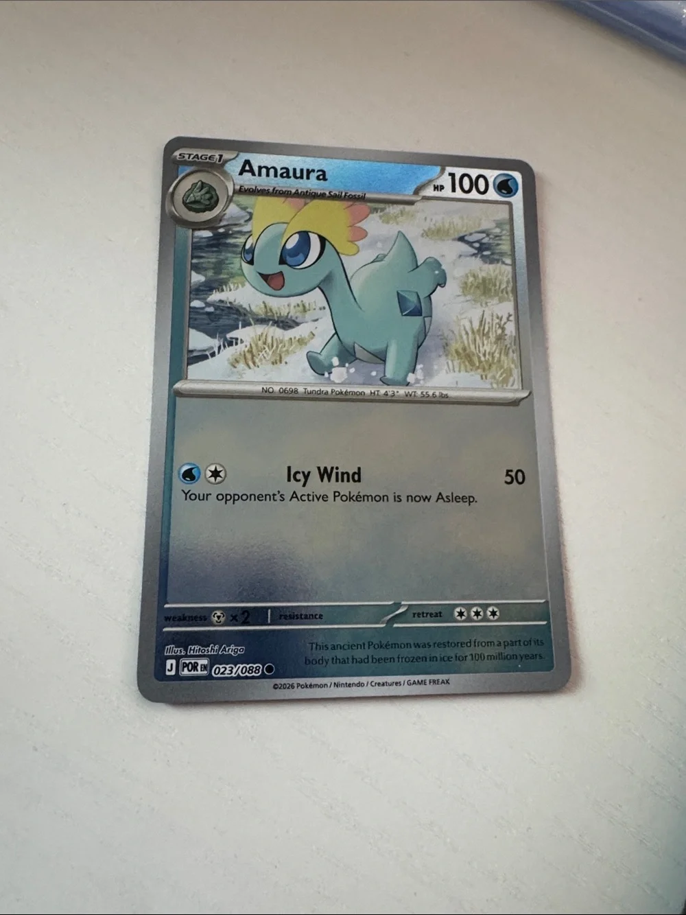 Amaura Pokémon Card - holo